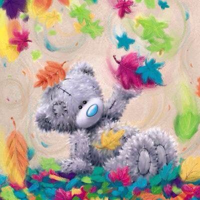 Image of Teddy bear in Autumn - DIY Diamond Painting