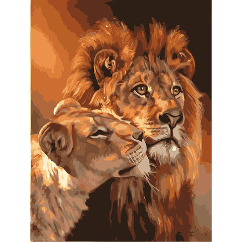 Image of Lions -  DIY Painting By Numbers