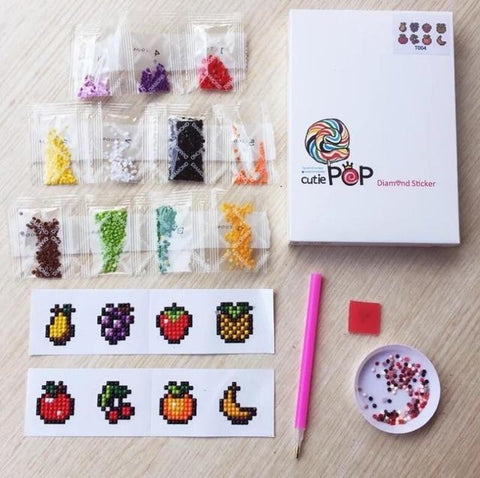 Image of Diamond painting stickers Fruits kit (Watch video in Description below)