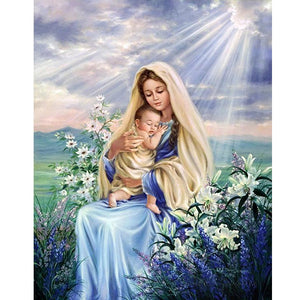 Virgin Mary with a Kid - DIY Diamond Painting
