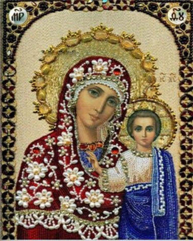 Image of Virgin Mary and Jesus Christ #2 - DIY Diamond Painting