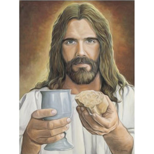 Jesus Christ with Bread and Wine - DIY Diamond Painting
