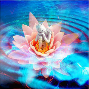 Buddha in Lotus Flower - DIY Diamond Painting