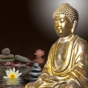 Buddha in Lotus Flower #1 - DIY Diamond Painting