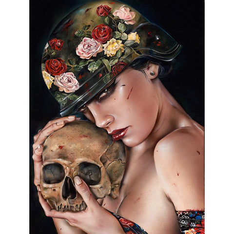 Image of Woman and Skull - DIY Diamond Painting