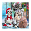 Christmas Cat and Duck - DIY Diamond  Painting