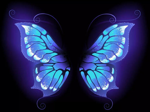 Image of Neon Butterfly #1 - DIY Diamond Painting