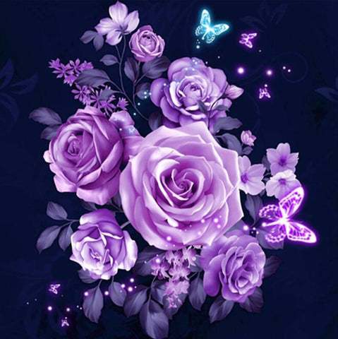 Image of Violet Rose - DIY Diamond Painting