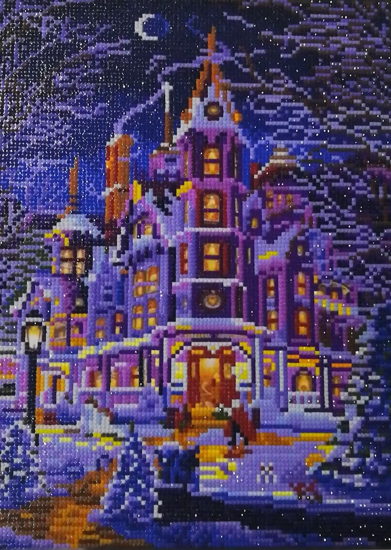 Castle in the Night LED Light - DIY Diamond Painting
