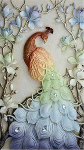 peacock acrylic painting