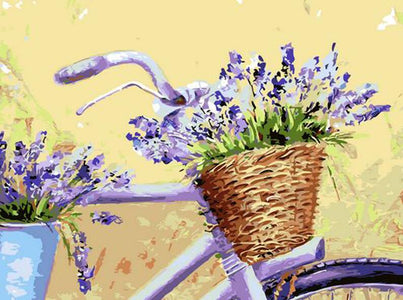 Flower on the Bicycle - DIY Diamond Painting