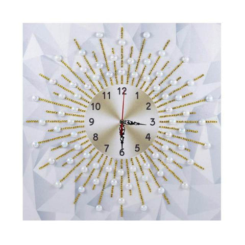 Image of Rhinestone Sunrays Wall Clock - DIY Diamond Painting