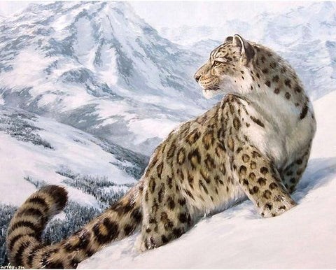 Image of Snow Leopard - DIY Diamond Painting