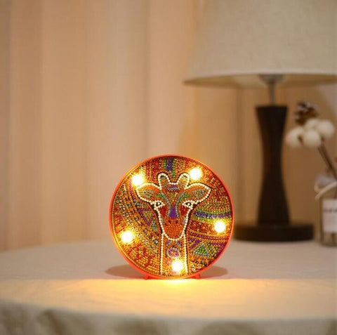 Giraffe - DIY Diamond Painting LED Lamp