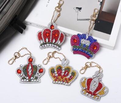 Image of Crowns (5pcs) - DIY Diamond Painting Keychain