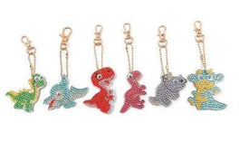 Dinosaurs (5pcs) - DIY Diamond Painting Keychain