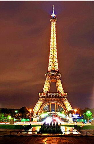 Image of Eiffel Tower in Nightlight - DIY Diamond Painting