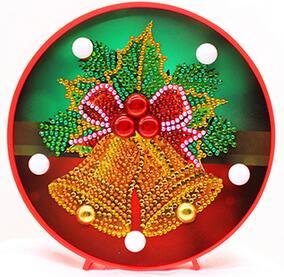 Image of Jingle Bell Wreath - DIY Diamond Painting LED Lamp