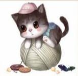 Image of Kitten Playing with the Yarn - DIY Diamond  Painting