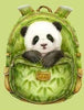 Panda in a Green Bag - DIY Diamond Painting