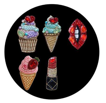Ice Cream (5pcs) - DIY Diamond Painting Keychain