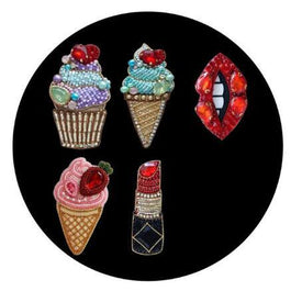 Ice Cream (5pcs) - DIY Diamond Painting Keychain